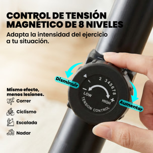 Bicicleta Estática con Respaldo, 8 Niveles Resistencia Magnética, Bicicleta Estática para Casa, con Volante, Asiento Ajustable, Monitor LCD, Pulsómetro, Soporte de Teléfono y Ruedas, Rojo