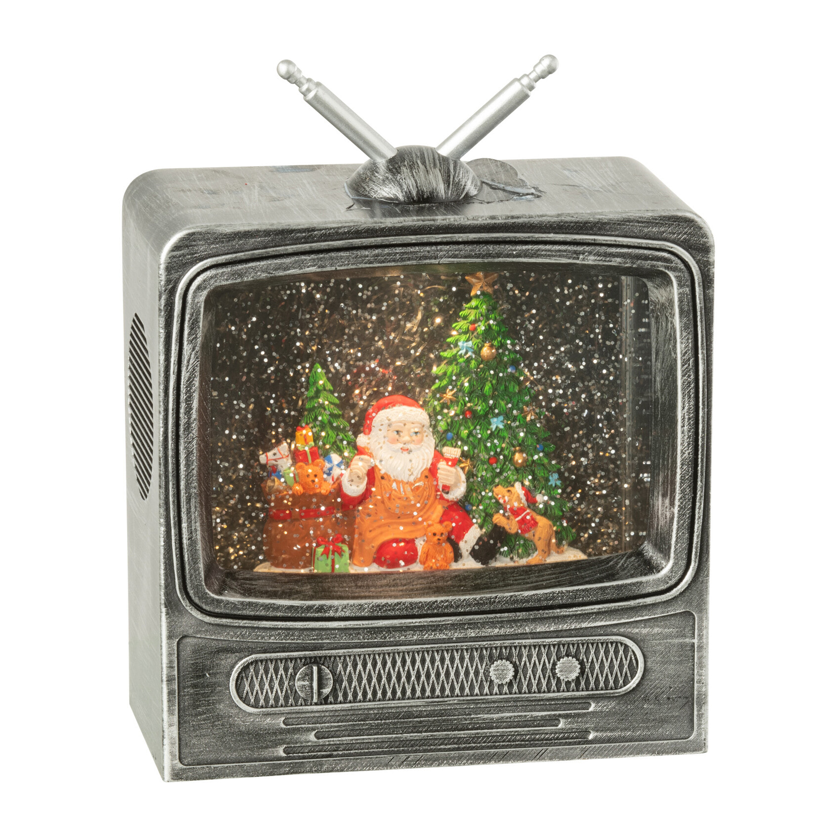 J-Line décoration Boule De Neige Television - plastique - mix