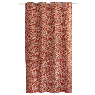 Rideau à oeillets en coton recyclé Chambray - Terracotta