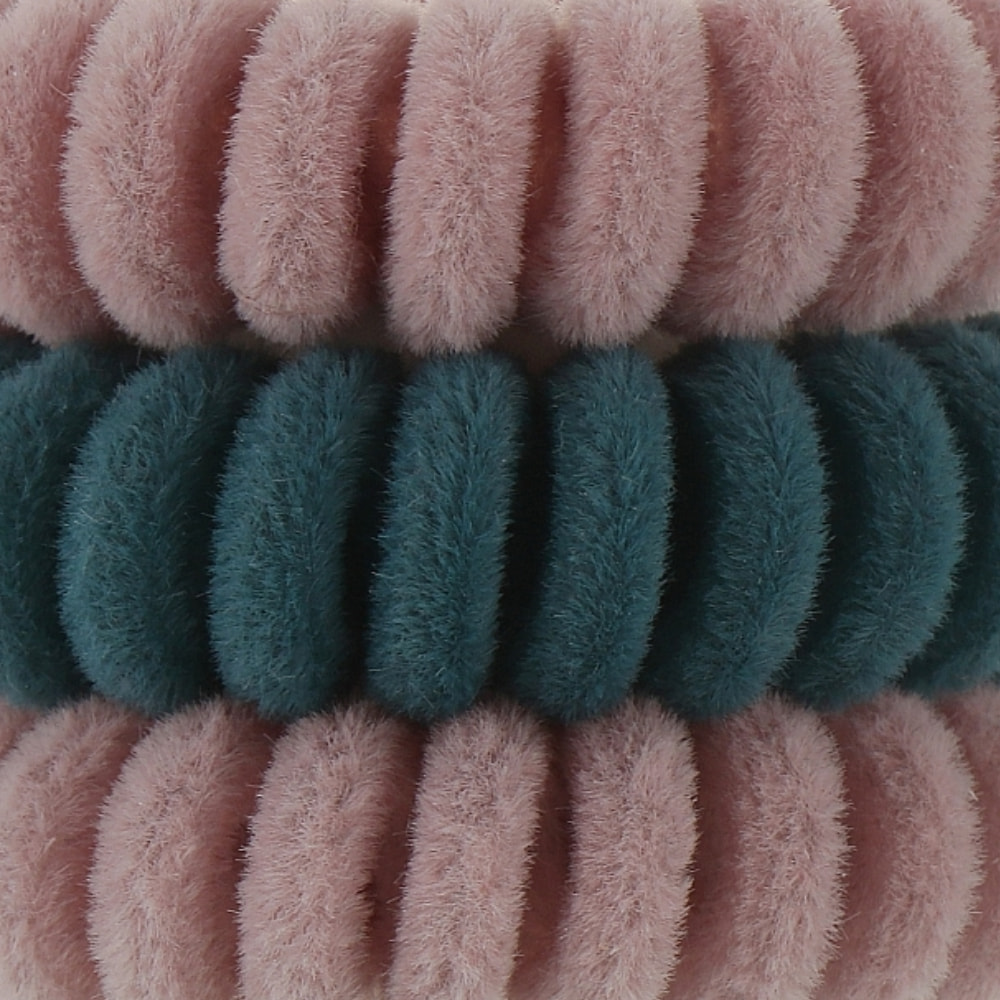 Original Power Fluffy, Rose and Ice – Elastico a Spirale Rosa e Azzurro
