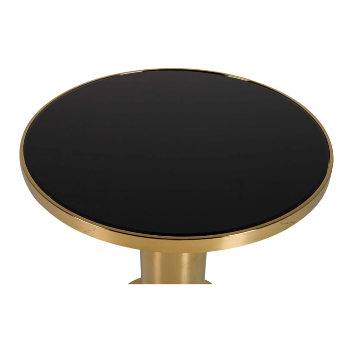 Mesa Comedor Acero Inoxidable Dorado 80x80x75 Cm