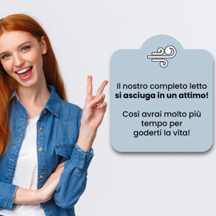 PARURE COPRIPIUMINO MATRIMONIALE KARMA - 100% Microfibra