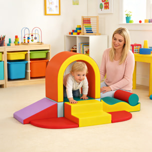 Parcours motricité bébé 10 pièces mousse EPE housse synthétique multicolore
