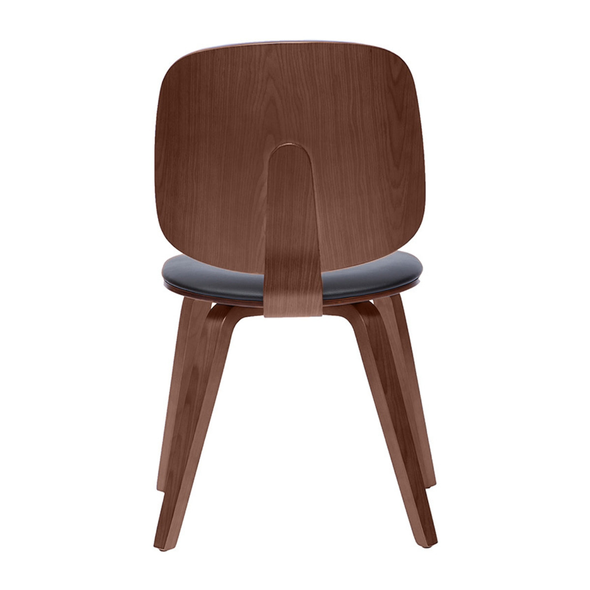Chaises vintage en bois foncé et noir (lot de 2) BECK