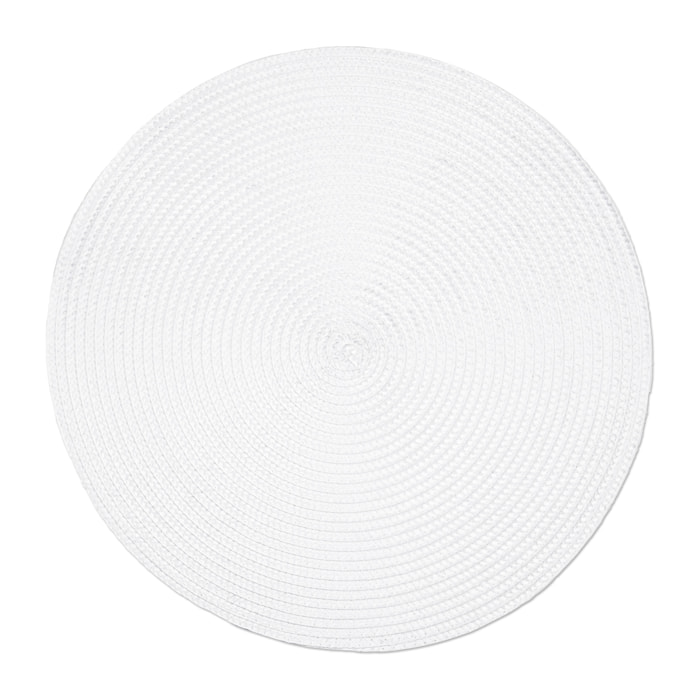 Set de 6 sets de table ronds Excelsa – Round, Polypropylène Blanc