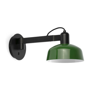 TATAWIN Aplique metal brazo de pared verde