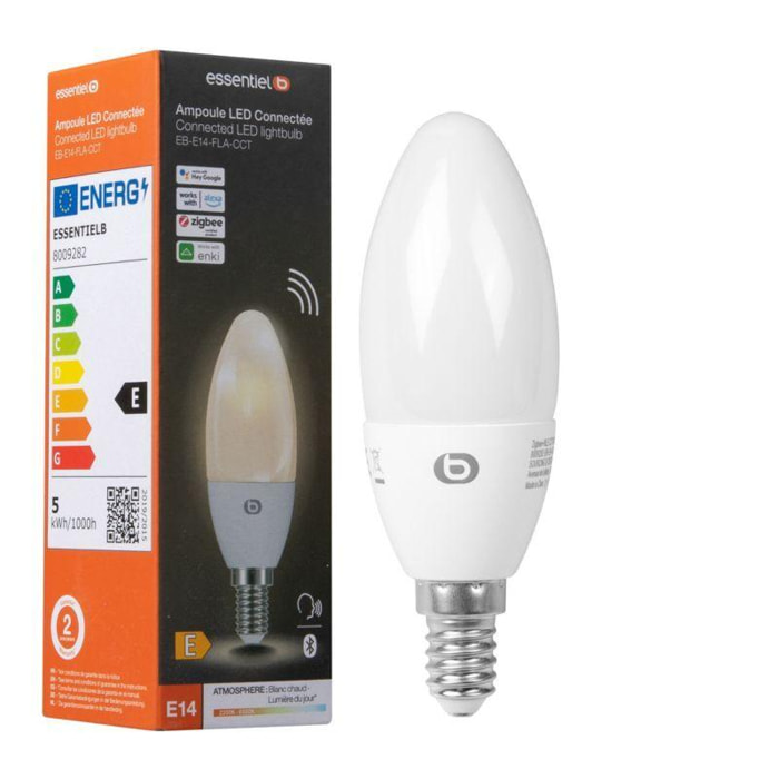 Interrupteur ESSENTIELB Nuances de Blanc Flamme E14