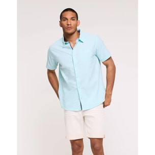Camisa Manga Corta Turquesa - Naomiq