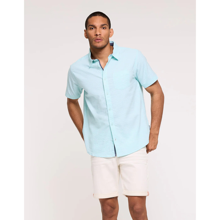 Camisa Manga Corta Turquesa - Naomiq