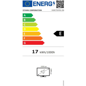 Ecran PC IIYAMA PROLITE XUB2792HSU-B6 Plat 27'' IPS