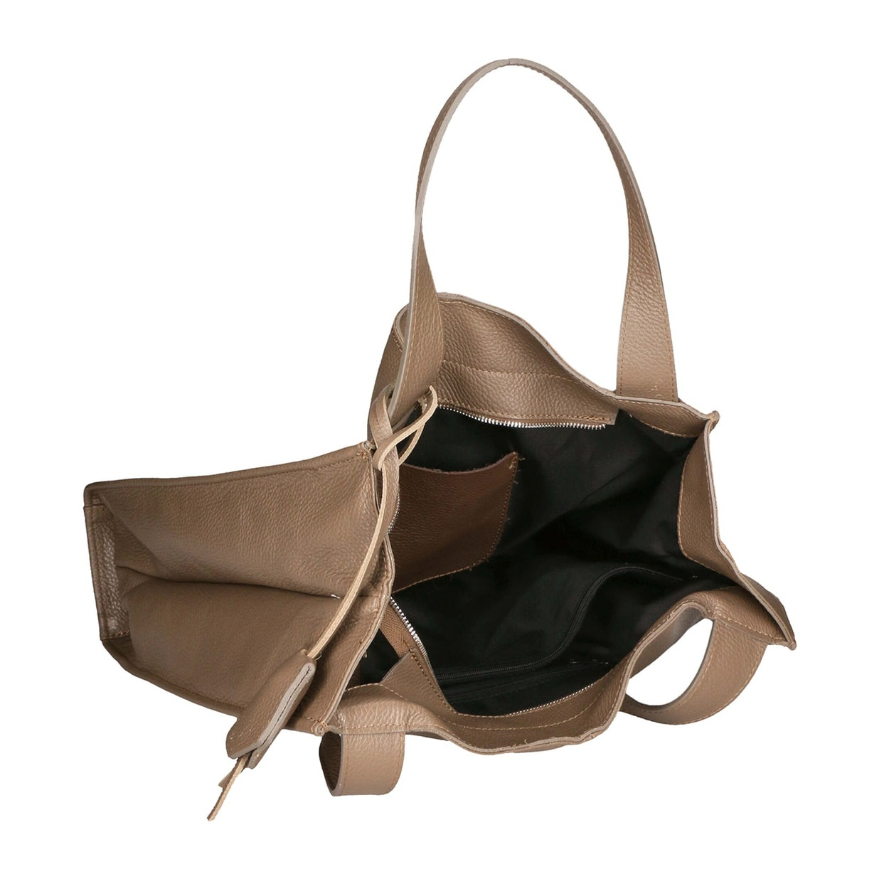 Borsa a spalla da donna - Modello Aelia - Vera pelle - 40.0 x 36.0 x 12.0 cm