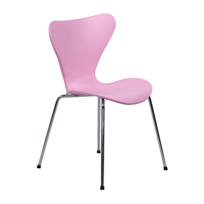 Chaise empilable design vintage avec piétement acier - ANZIO