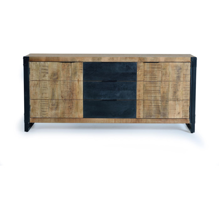 Aparador de Madera de Mango Estilo Industrial Moderno