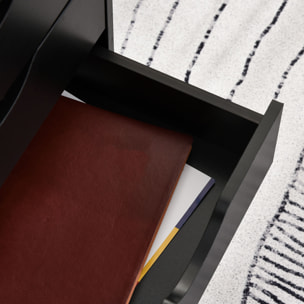 Cajonera Escritorio con Ruedas, Cajonera Oficina con 5 Cajones, Archivador Móvil, para Estudio, Salón, 40x40x67 cm, Negro