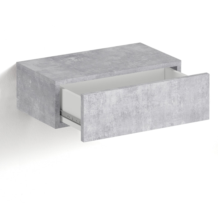 Tomasucci Table de chevet / tiroir suspendu MAK CEMENT Gris