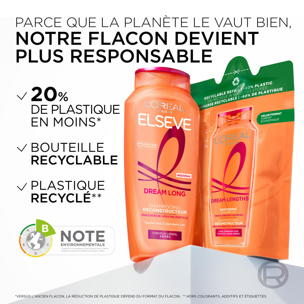 L’Oréal Paris Elseve Dream Long Routine Capillaire Reconstructrice Cheveux Longs