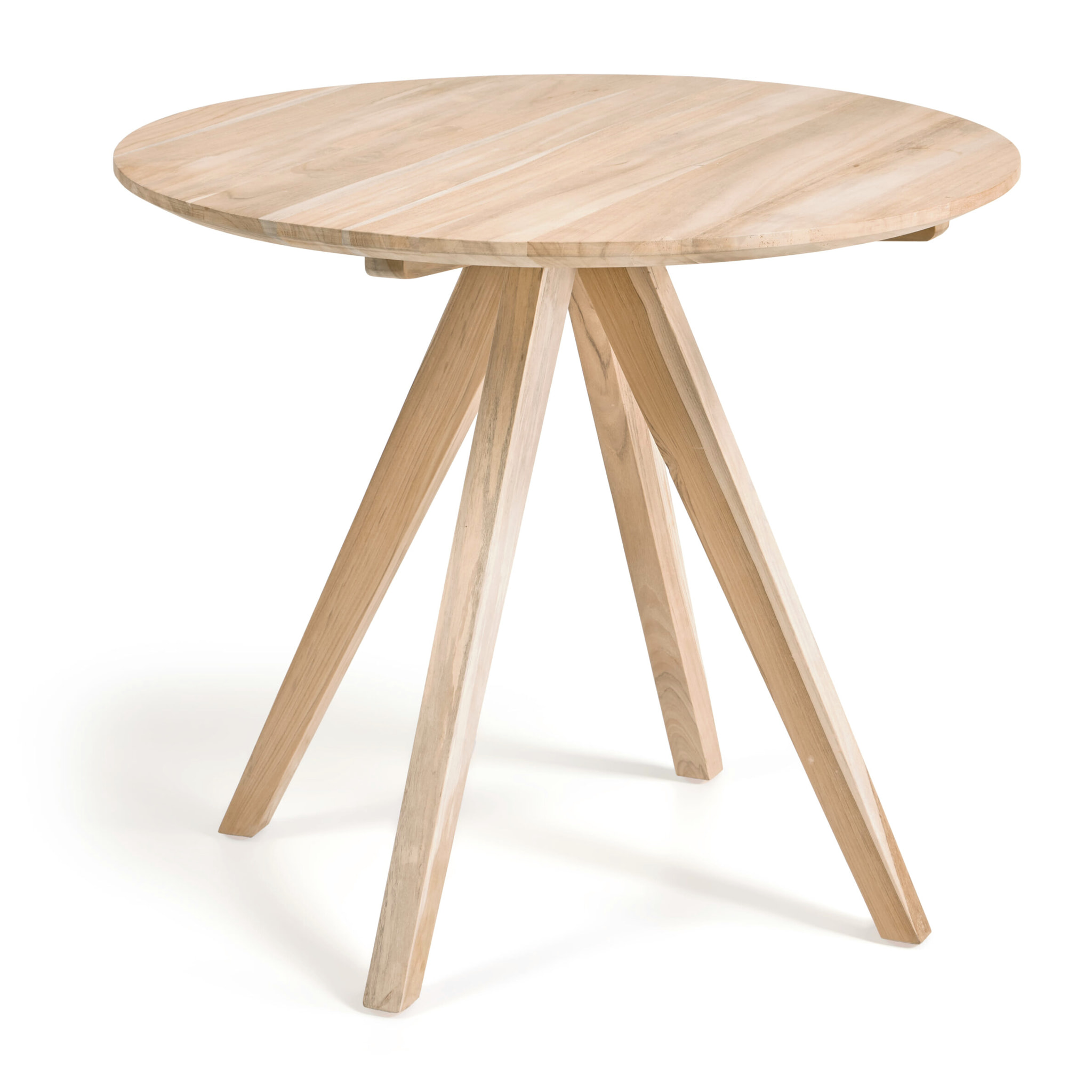 Kave Home - Tavolo rotondo Maial in legno massello di teak Ø 90 cm