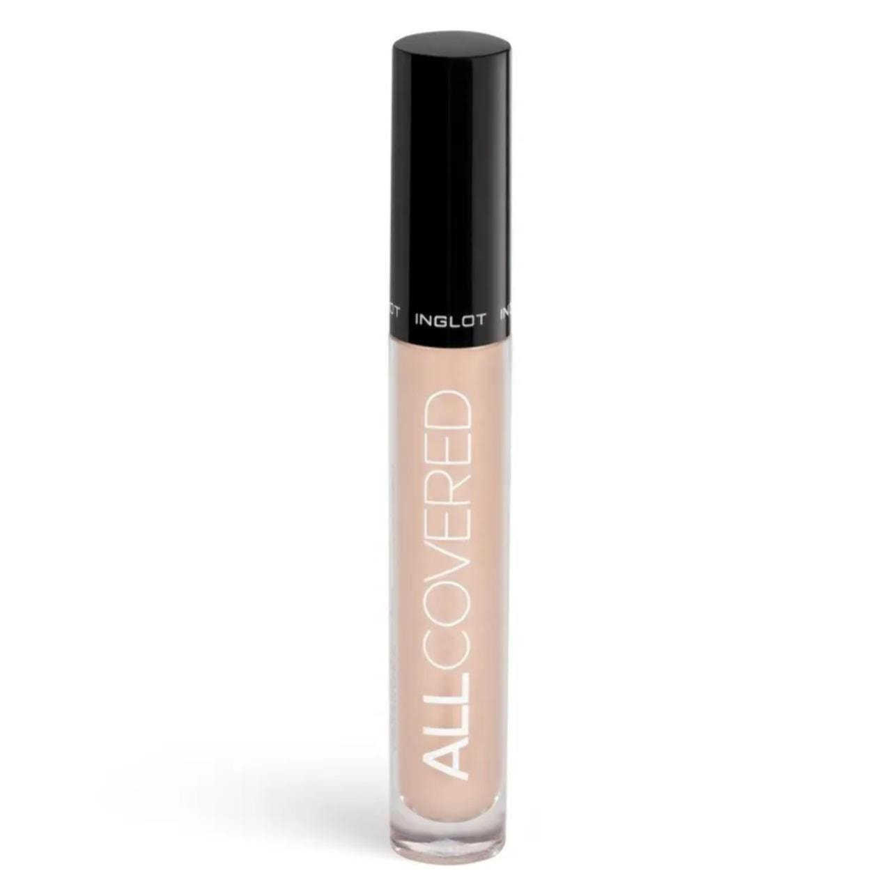 INGLOT All Covered Under Eye, Corrector de maquillaje, Alta cobertura, Anteojeras, Hidratante, Acabado natural, Waterproof, Con ingredientes antiedad y vitamina E, Formula vegana 4,2ML 105 Beige claro con subtono melocotón, pieles claras.