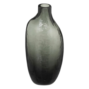 Soliflore - verre - gris - H20 cm