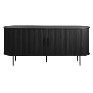 Buffet bois noir alba 180x45cm