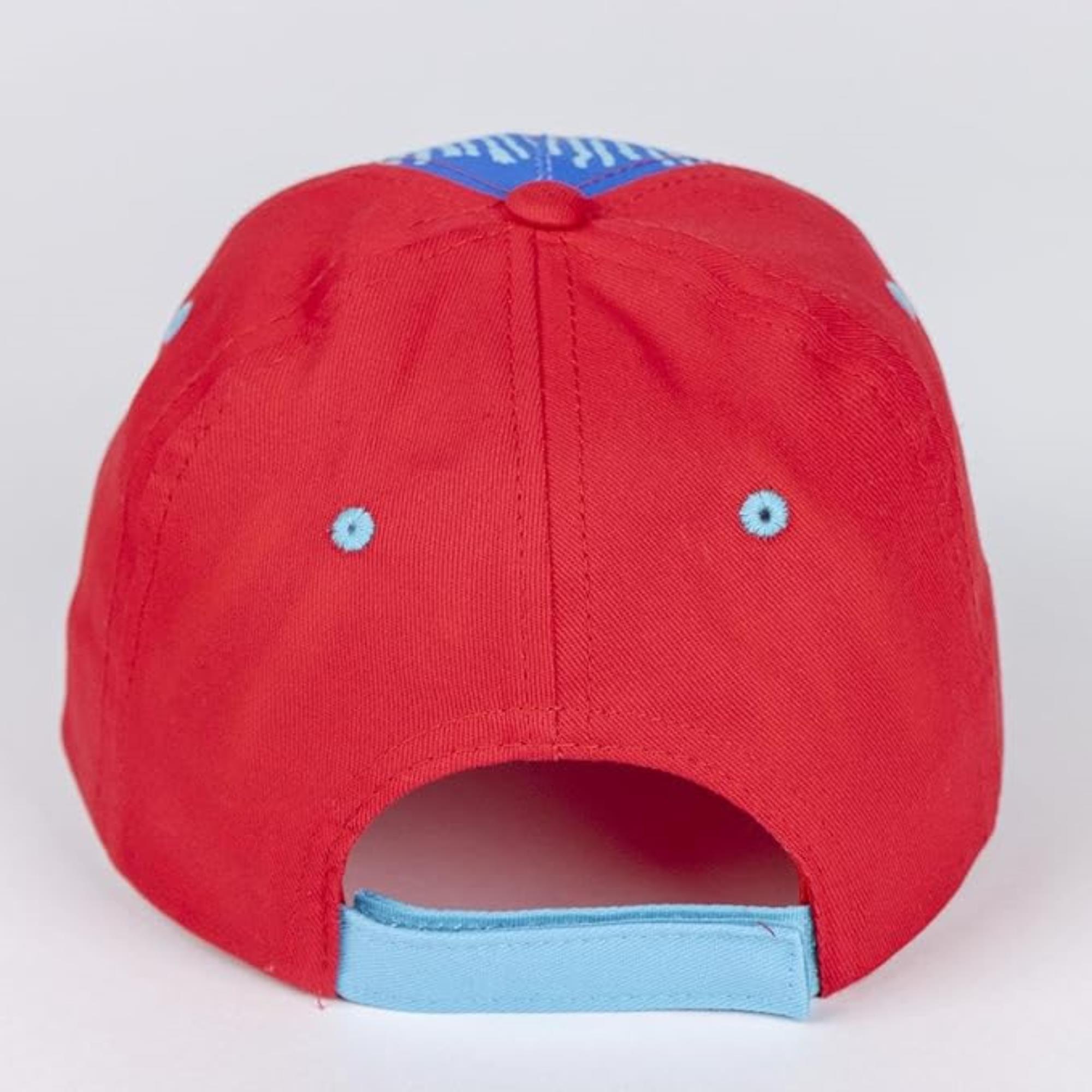 Gorra infantil con visera de spiderman color rojo