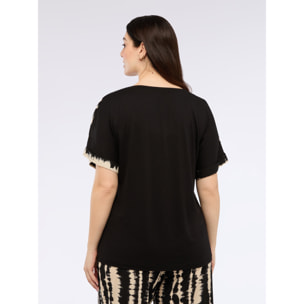 Fiorella Rubino - T-shirt con stampa davanti - Nero
