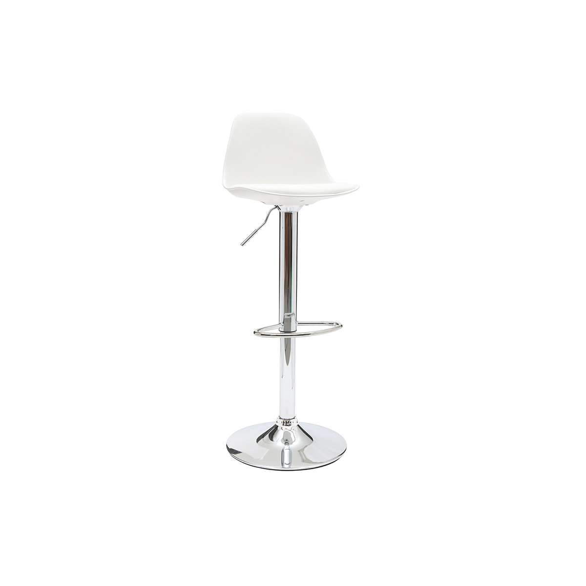 Tabourets de bar design blancs (lot de 2) STEEVY