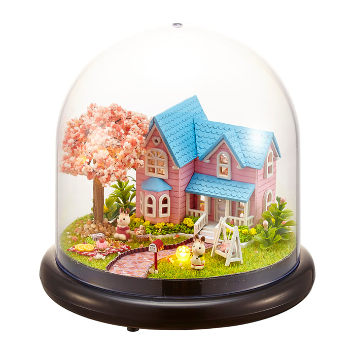 Colección Juntos Alrededor, Convención Cereza. Maqueta 3D realista con gran detalle, cubierta antipolvo y luces led.