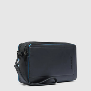 Piquadro Pochette in pelle a due scomparti con polsiera rimovibile