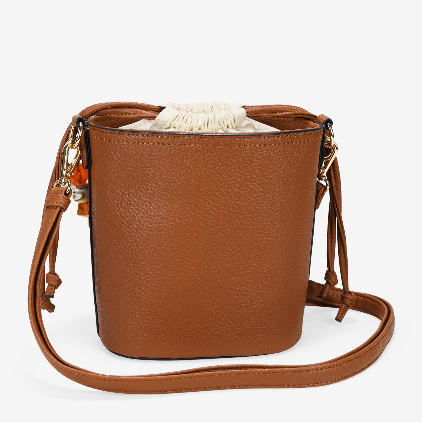 Bolso bandolera cuero con asa de piedras