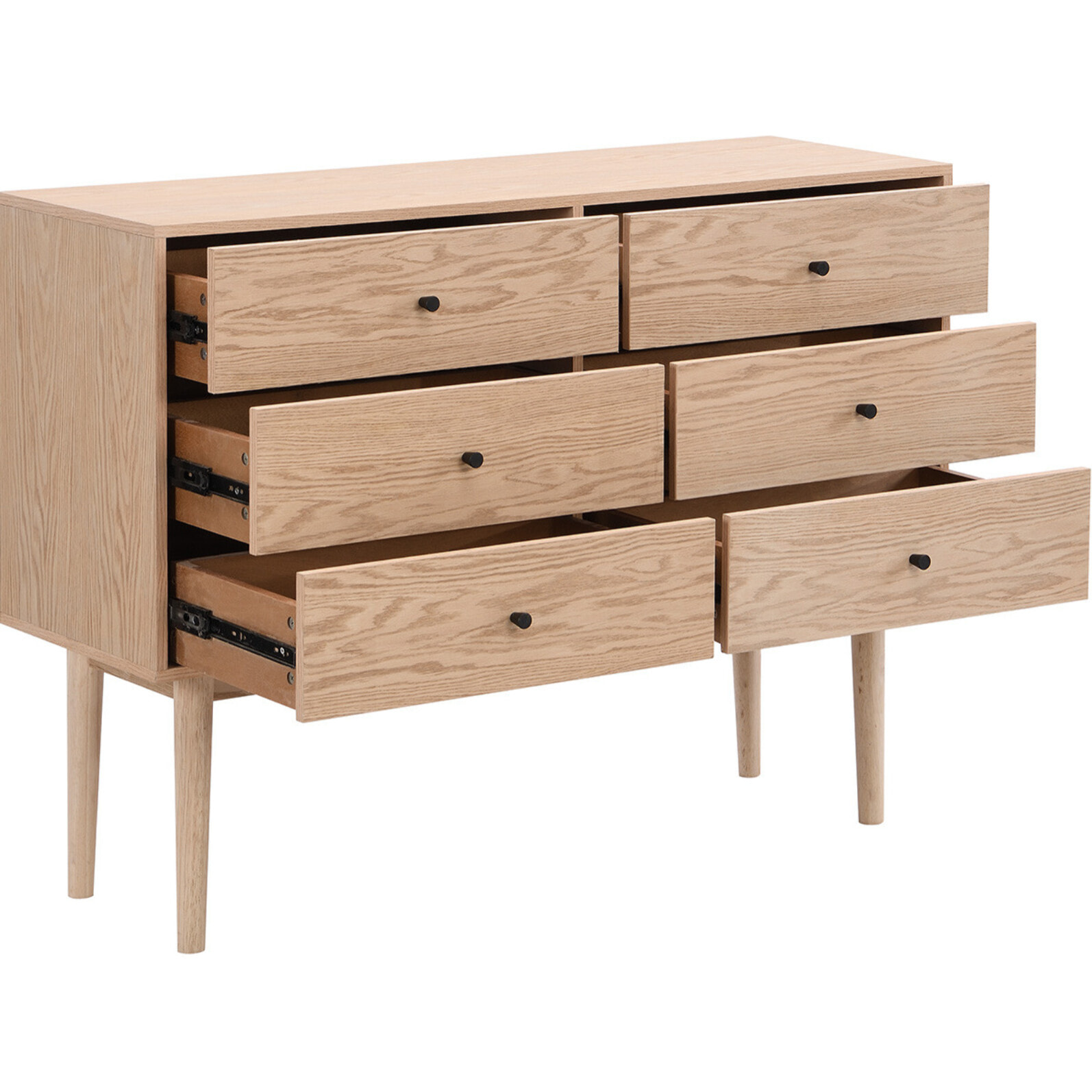 Commode 6 tiroirs en bois - LISA