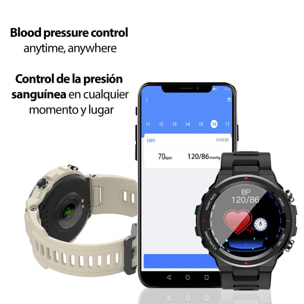 Smartwatch Q70 con cardiofrequenzimetro, pressione sanguigna e 9 modalità multisport.