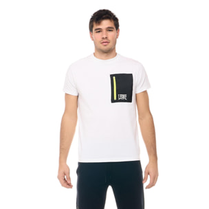 T-shirt a maniche corte uomo con tasca con zip Leone Active