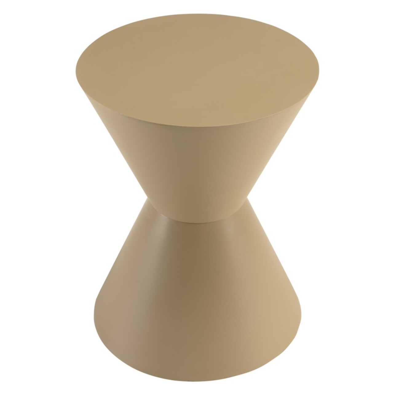 AGATHE - Table d'appoint ronde en bois peint taupe D35cm