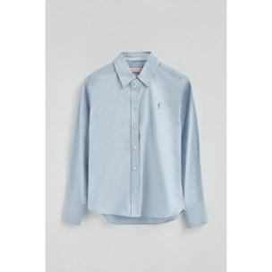 Camicia celeste dal fit dritto con logo Rigby Go