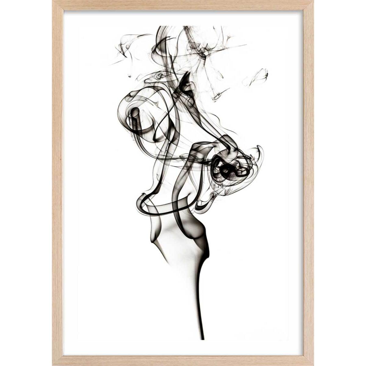 Poster smoke the dancer Affiche + cadre en bois - Chêne