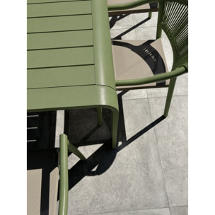 HANOI - Ensemble repas de jardin en aluminium 8 places