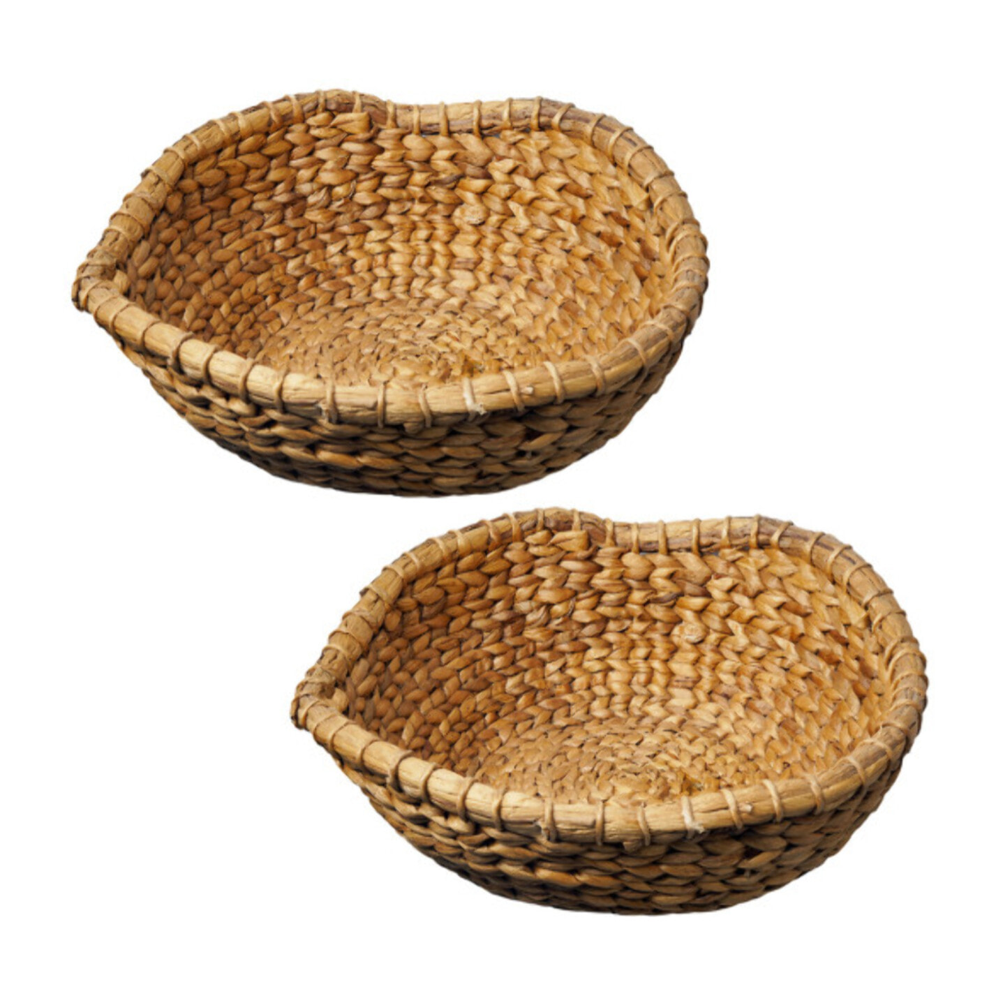 Panier décoratif rond en jacinthe d'eau 42 cm - MAUD