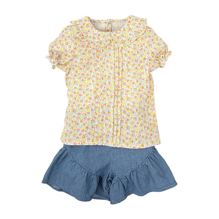 Conjunto Manga Corta Niña Mariposa