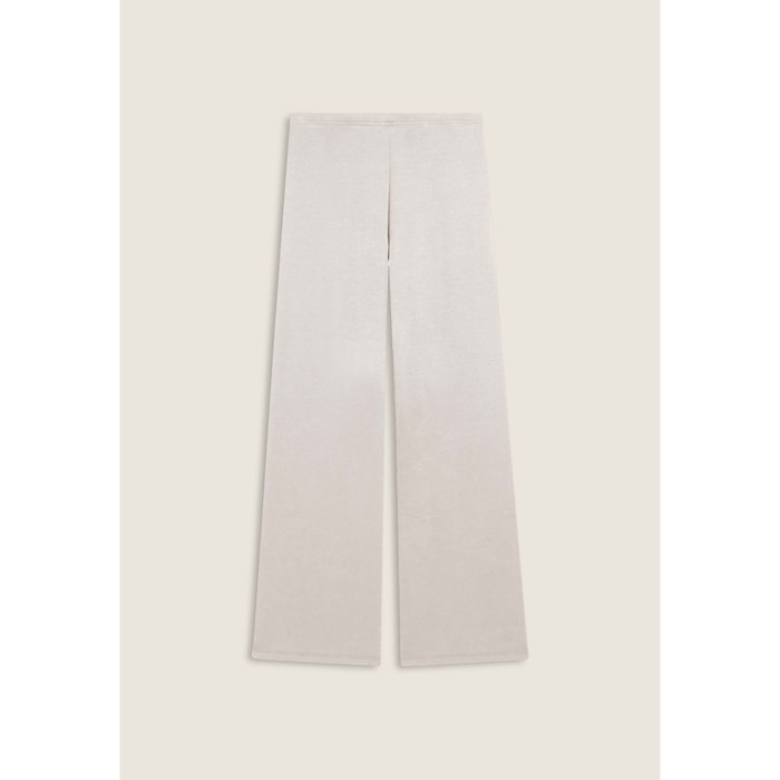 Pantaloni donna wide leg con cucitura centrale