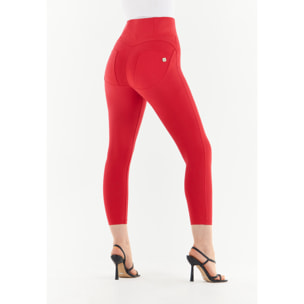 Pantaloni push up WR.UP® 7/8 curvy vita alta con zip