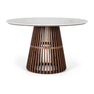 Mesas de Comedor de Mármol 120 Cm Estilo Natural Elegante