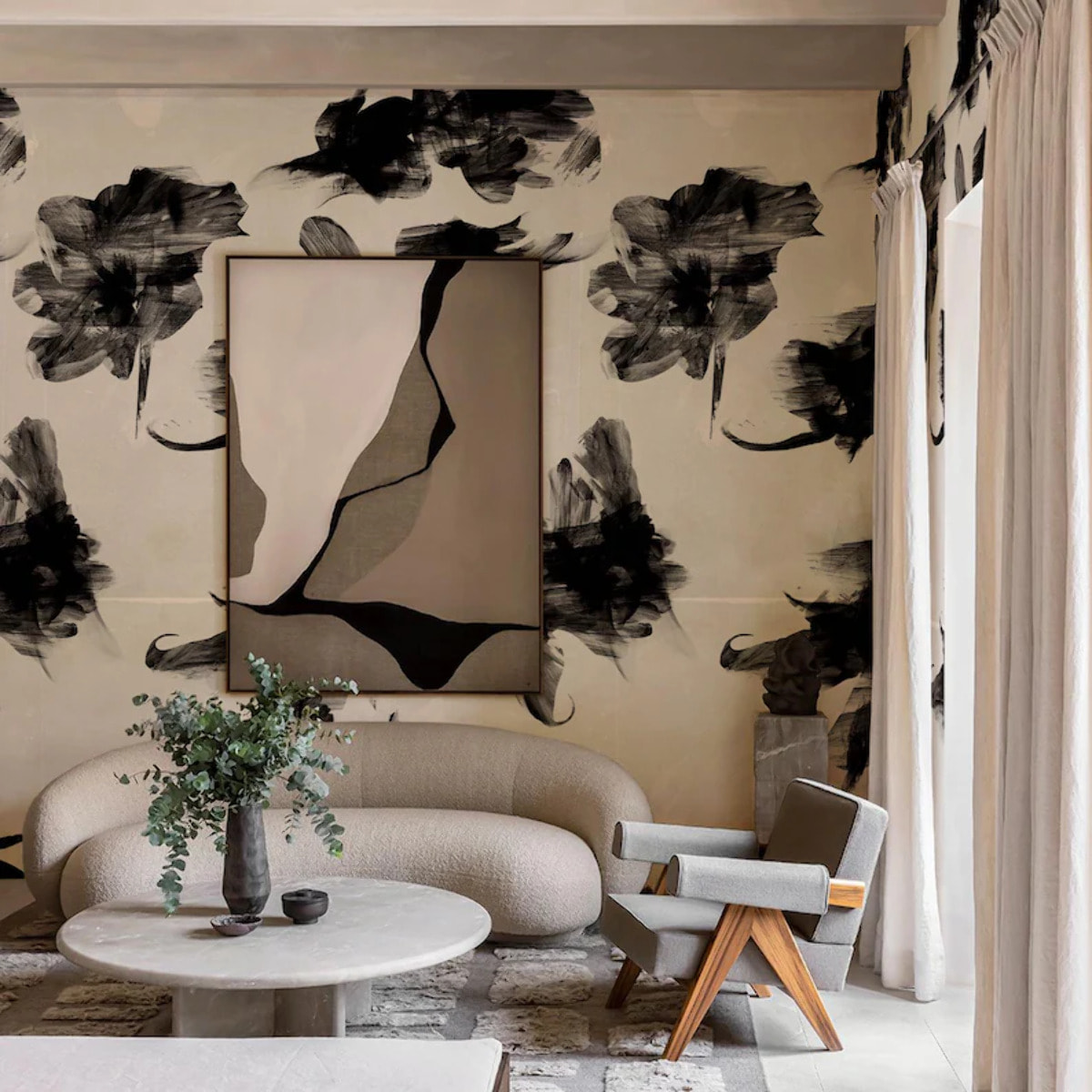 Carta da Parati Foglie Astratte