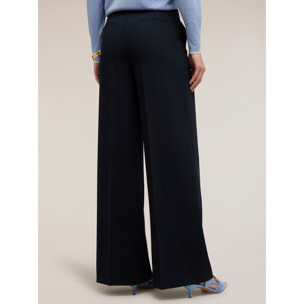 Motivi - Pantaloni palazzo con piega stirata - Blu
