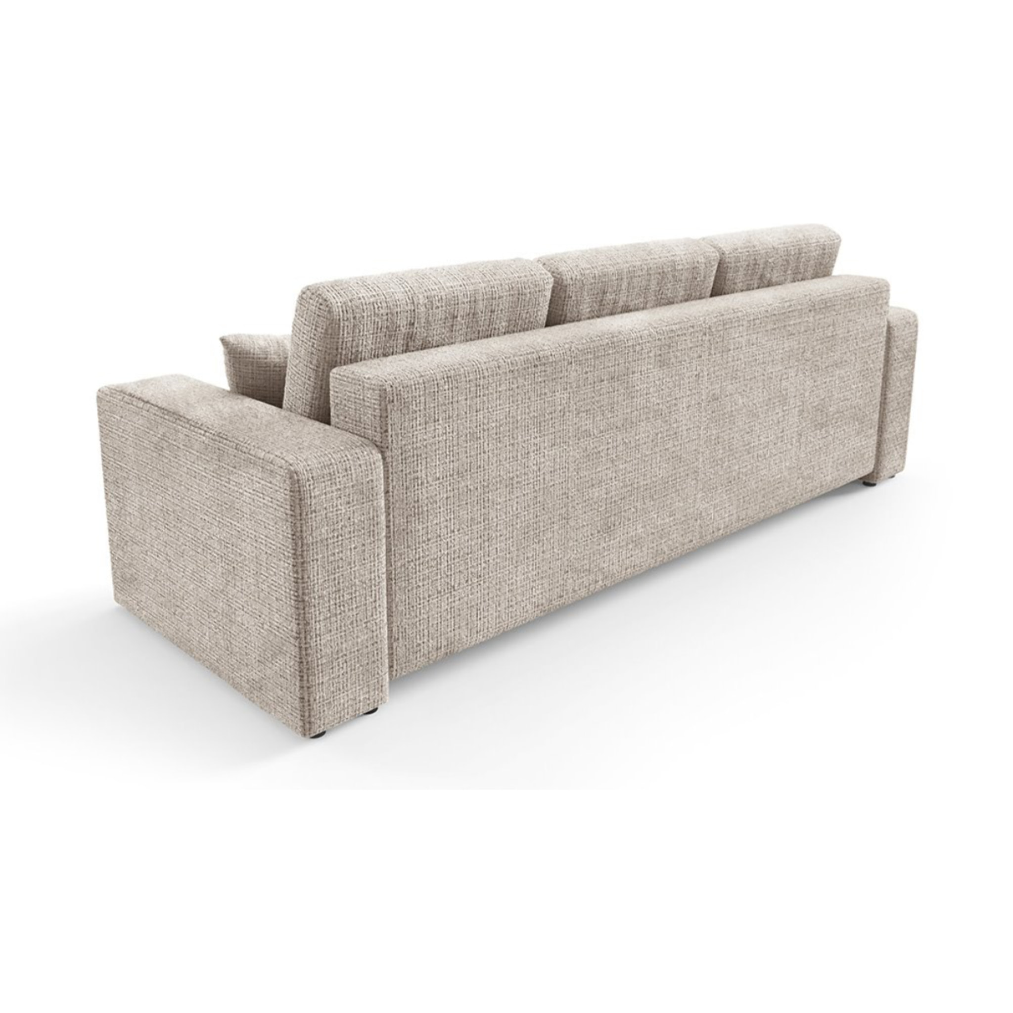 AURORE - Canapé 3 places en tissu texturé beige