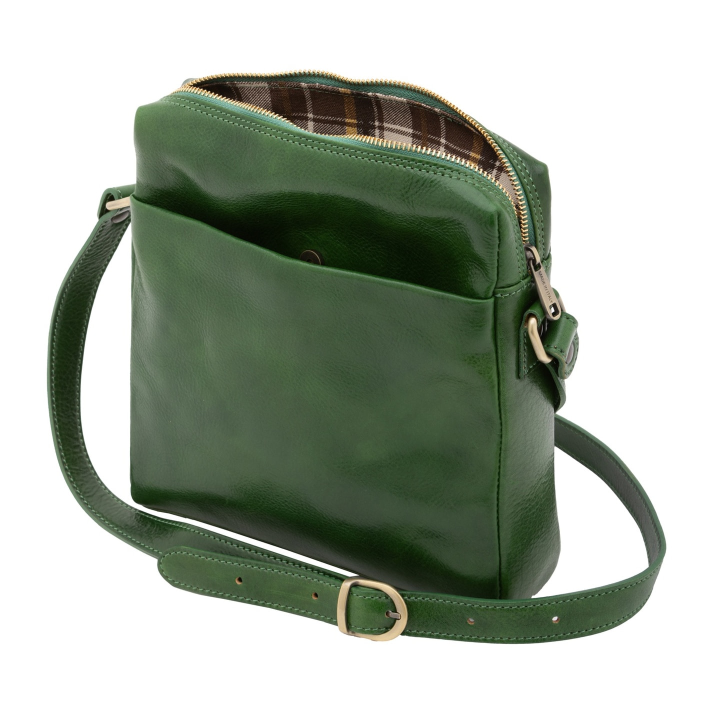 Borsa a tracolla uomo in vera pelle - Modello False - Made in Italy - 26.0 x 25.0 x 6.0 cm