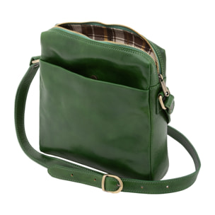 Borsa a tracolla uomo in vera pelle - Modello False - Made in Italy - 26.0 x 25.0 x 6.0 cm