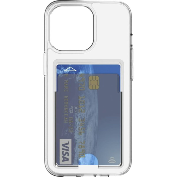 Coque BIGBEN CONNECTED iPhone 14 Pro transparent porte-cartes