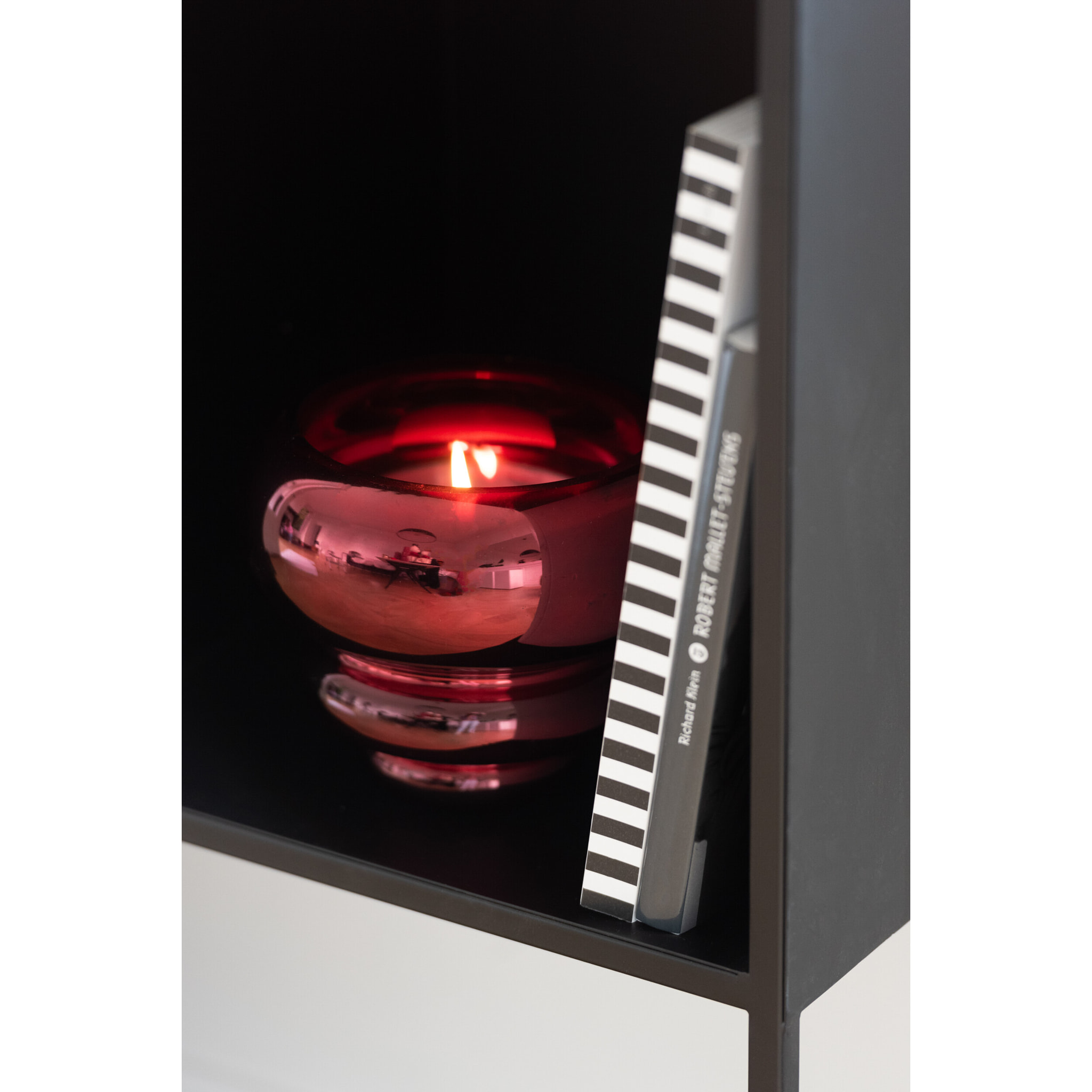 J-Line photophore/vase Julia - verre - rouge foncé - Ø 15.5 cm