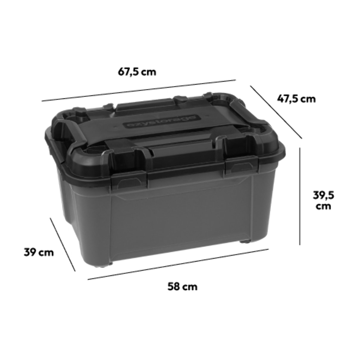 Boîte en plastique 80L noir